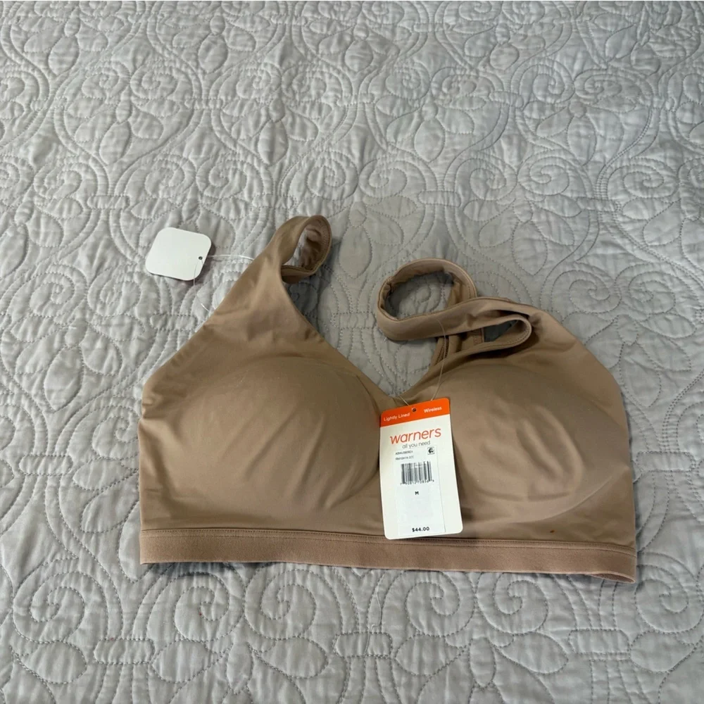 Warner's Tan Lightly Lined Cloud 9 Bra Size Medium - Picture 1 of 8
